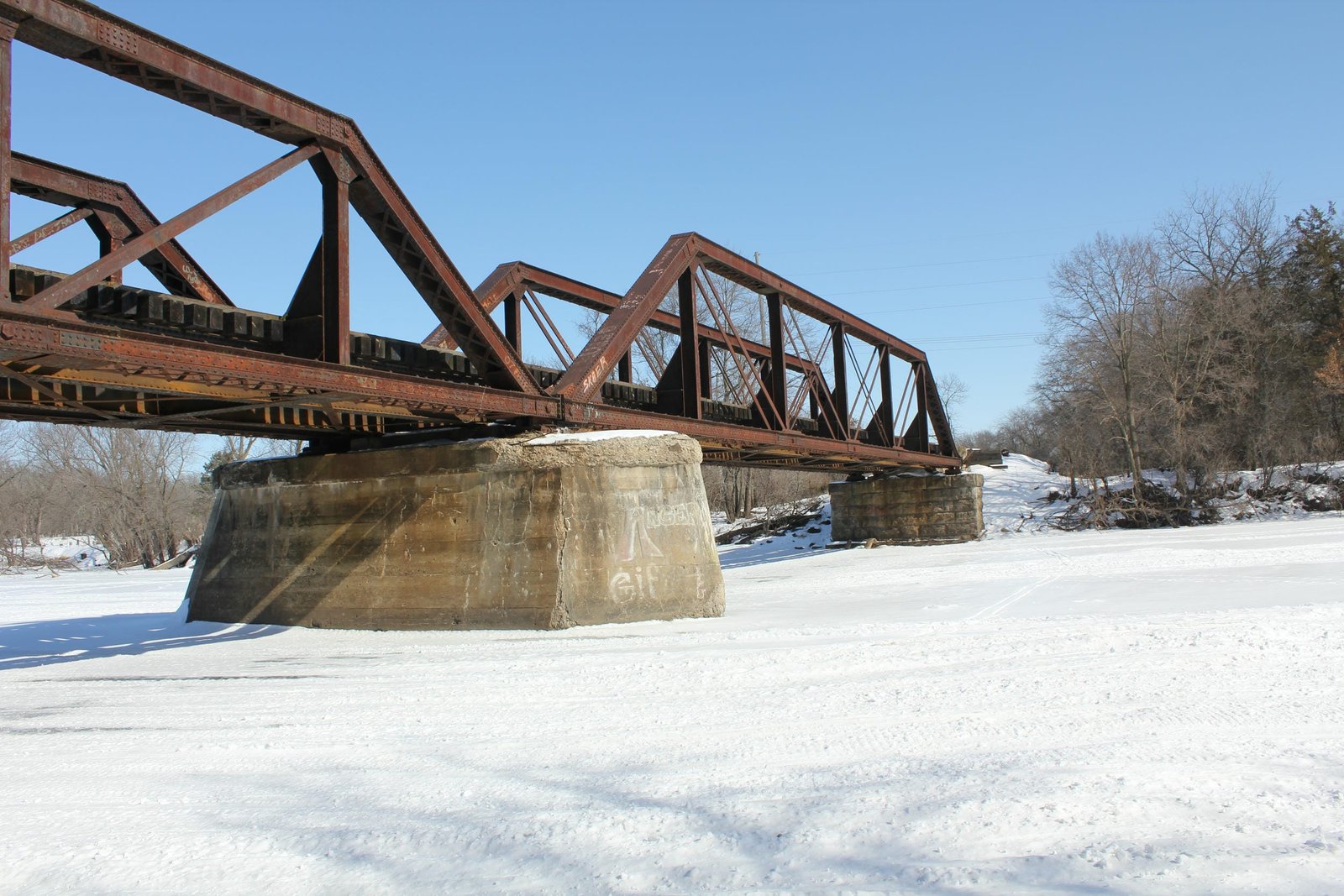 Looking east
